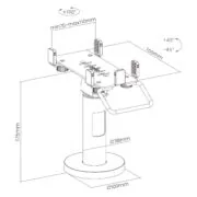 BRATECK επιτραπέζια βάση POS PTS-05, περιστρεφόμενη, universal 6
