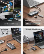 ORICO docking station PW11-6PR, 6 θυρών, USB-C σύνδεση, 100W PD 4K, γκρι 7 ORICO docking station PW11-6PR, 6 θυρών, USB-C σύνδεση, 100W PD 4K, γκρι 2