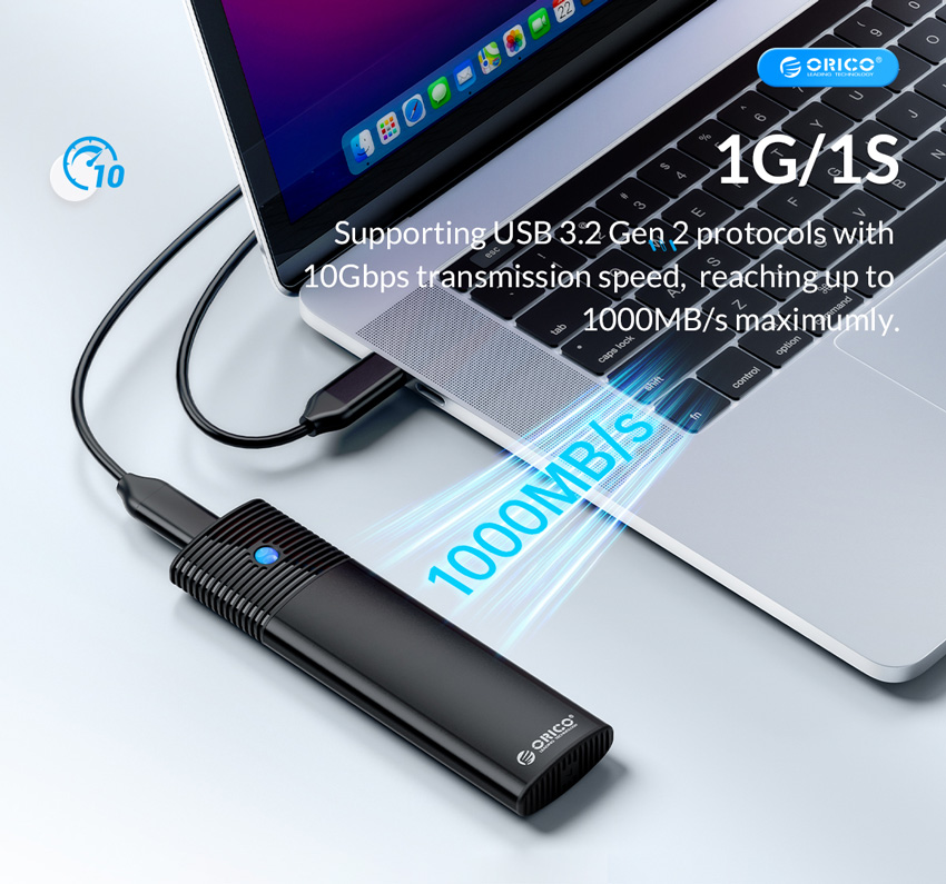ORICO θήκη για Μ.2 NVMe SSD PWM2-G2-BK-EP, 10Gbps, έως 4TB, μαύρη 4 ORICO θήκη για Μ.2 NVMe SSD PWM2-G2-BK-EP, 10Gbps, έως 4TB, μαύρη - Image 2