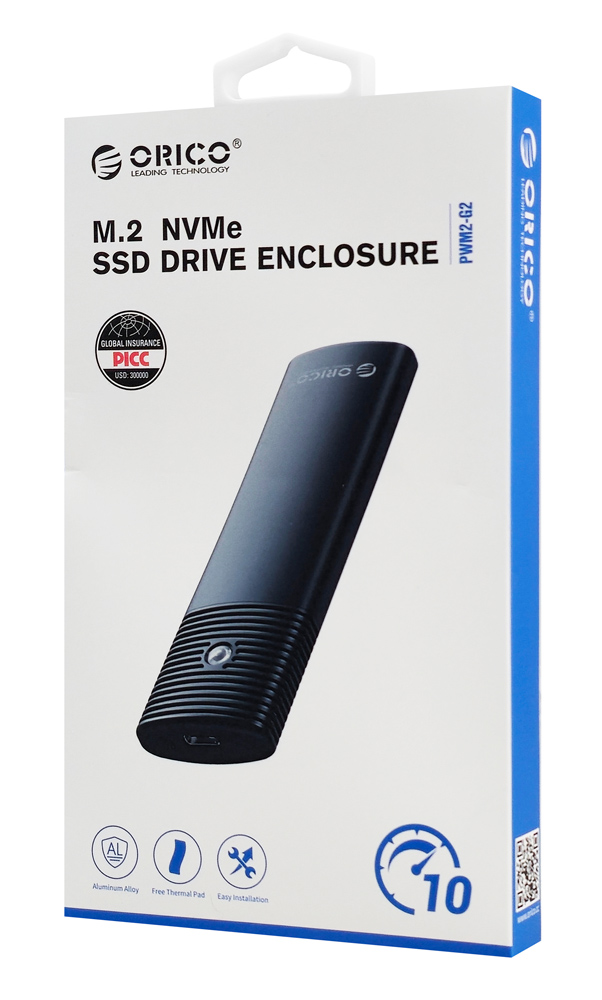 ORICO θήκη για Μ.2 NVMe SSD PWM2-G2-BK-EP, 10Gbps, έως 4TB, μαύρη 11 ORICO θήκη για Μ.2 NVMe SSD PWM2-G2-BK-EP, 10Gbps, έως 4TB, μαύρη - Image 9