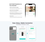 BOTSLAB smart κουδούνι με κάμερα R801, 3MP/2K, WiFi, 5000mAh 8