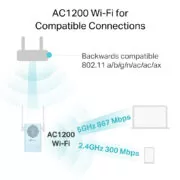 TP-LINK WiFi range extender RE365 με Passthrough, AC1200 1200Mbps, Ver. 3.0 3