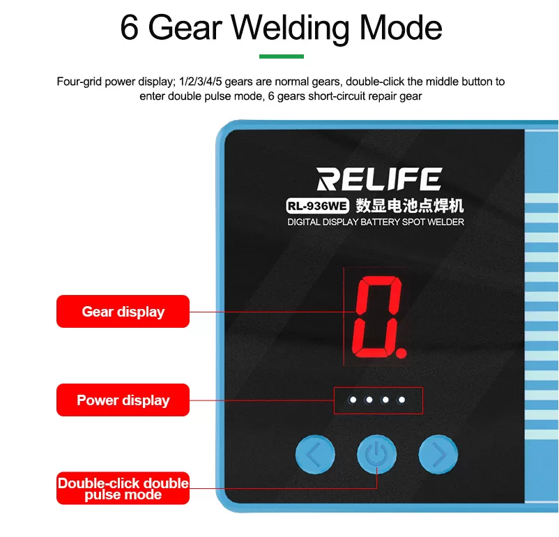 RELIFE ηλεκτροπόντα μπαταριών RL-936WE, 6 επίπεδα, 3200mAh 8 RELIFE ηλεκτροπόντα μπαταριών RL-936WE, 6 επίπεδα, 3200mAh - Image 6