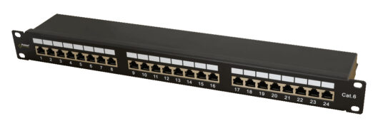 PULSAR patch panel RP-F24V6, 19"/1U, 24-port, FTP Cat 6 2