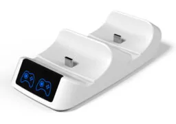 ROAR βάση φόρτισης gamepad RR-0019 για 2x PS5 DualSense, λευκή 1