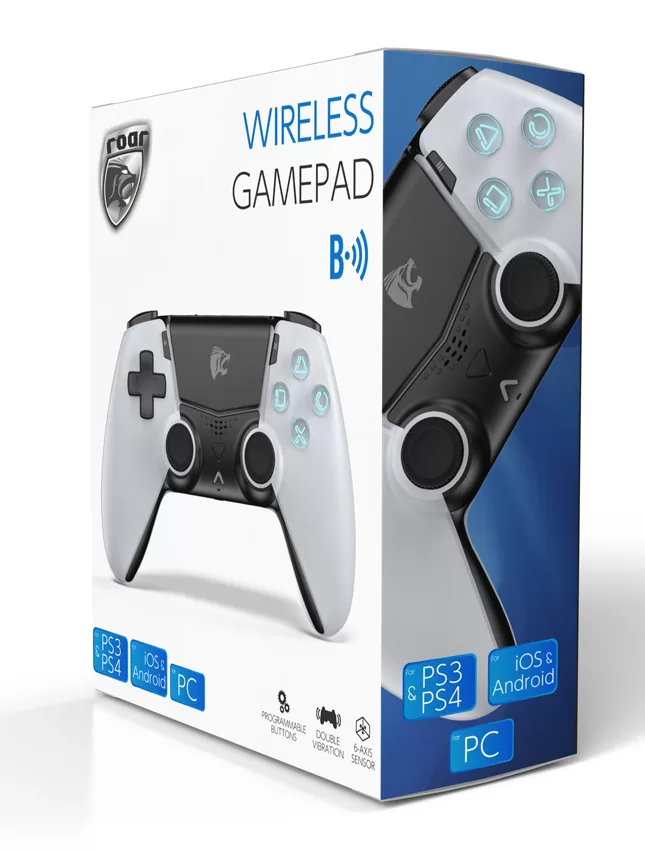 ROAR bluetooth gamepad RR-0021 για PS3/PS4, PC, iOs & android, λευκό 6 ROAR bluetooth gamepad RR-0021 για PS3/PS4, PC, iOs & android, λευκό - Image 4