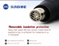 SUNSHINE πιστόλι θερμού αέρα RS-1800D, 2 ταχύτητες, LCD, 1800W, μαύρο 3