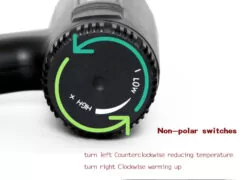 SUNSHINE πιστόλι θερμού αέρα RS-1800D, 2 ταχύτητες, LCD, 1800W, μαύρο 7