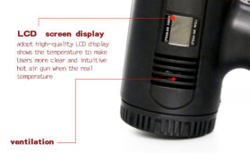 SUNSHINE πιστόλι θερμού αέρα RS-1800D, 2 ταχύτητες, LCD, 1800W, μαύρο 8