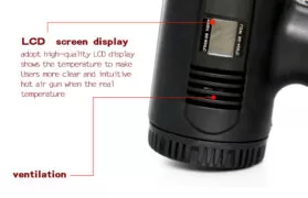 SUNSHINE πιστόλι θερμού αέρα RS-1800D, 2 ταχύτητες, LCD, 1800W, μαύρο 8