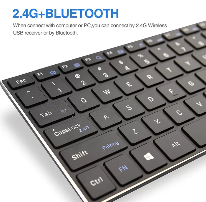 RIITEK ασύρματο πληκτρολόγιο RT721 με touchpad, Bluetooth & 2.4GHz 4 RIITEK ασύρματο πληκτρολόγιο RT721 με touchpad, Bluetooth & 2.4GHz - Image 2