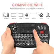 RIITEK ασύρματο mini πληκτρολόγιο i4, backlit, Bluetooth & 2.4GHz, μαύρο 2