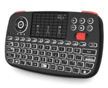 RIITEK ασύρματο mini πληκτρολόγιο i4, backlit, Bluetooth & 2.4GHz, μαύρο 1