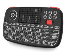RIITEK ασύρματο mini πληκτρολόγιο i4, backlit, Bluetooth & 2.4GHz, μαύρο