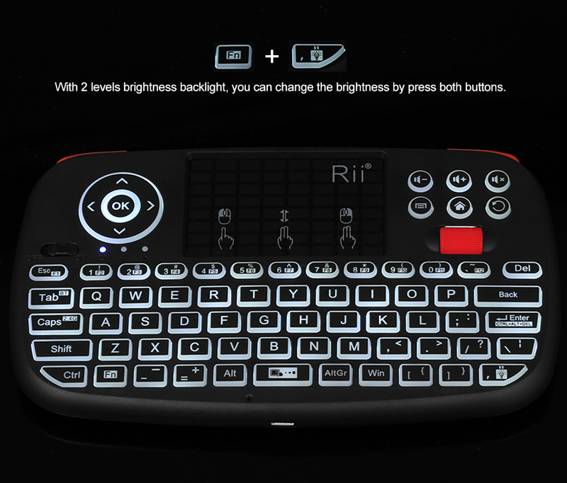 RIITEK ασύρματο mini πληκτρολόγιο i4, backlit, Bluetooth & 2.4GHz, μαύρο 8 RIITEK ασύρματο mini πληκτρολόγιο i4, backlit, Bluetooth & 2.4GHz, μαύρο - Image 6