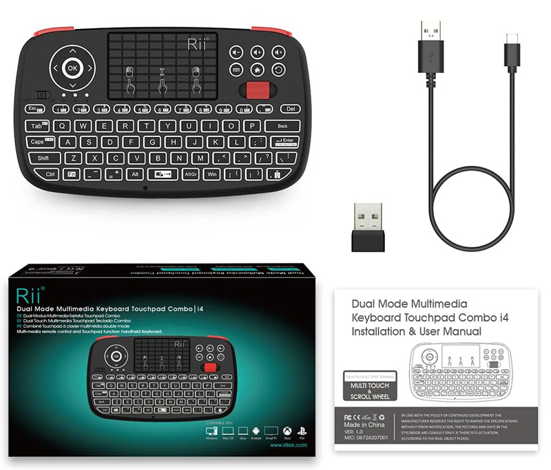 RIITEK ασύρματο mini πληκτρολόγιο i4, backlit, Bluetooth & 2.4GHz, μαύρο 10 RIITEK ασύρματο mini πληκτρολόγιο i4, backlit, Bluetooth & 2.4GHz, μαύρο - Image 8