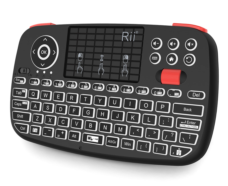 RIITEK ασύρματο mini πληκτρολόγιο i4, backlit, Bluetooth & 2.4GHz, μαύρο 3 RIITEK ασύρματο mini πληκτρολόγιο i4, backlit, Bluetooth & 2.4GHz, μαύρο