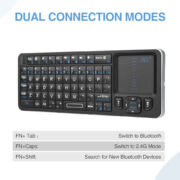 RIITEK ασύρματο mini πληκτρολόγιο K06, backlit, Bluetooth/2.4GHz, μαύρο 14 RIITEK ασύρματο mini πληκτρολόγιο K06, backlit, Bluetooth/2.4GHz, μαύρο 5