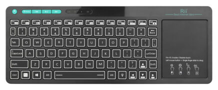 RIITEK ασύρματο πληκτρολόγιο Mini K18S με touchpad, RGB backlit, 2.4GHz & Bluetooth 1
