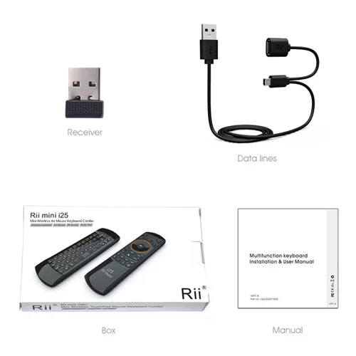 RIITEK τηλεχειριστήριο Mini i25 με πληκτρολόγιο & air mouse, 2.4GHz 6 RIITEK τηλεχειριστήριο Mini i25 με πληκτρολόγιο & air mouse, 2.4GHz - Image 4