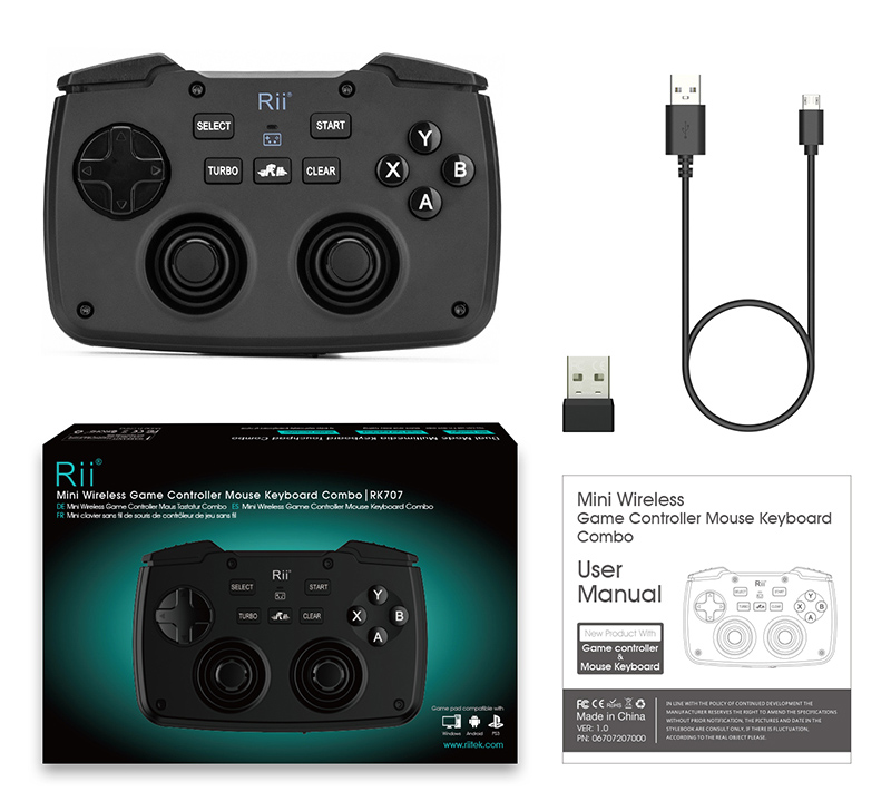 RIITEK ασύρματο gamepad & πληκτρολόγιο RK707, backlit, 2.4GHz, μαύρο 7 RIITEK ασύρματο gamepad & πληκτρολόγιο RK707, backlit, 2.4GHz, μαύρο - Image 5