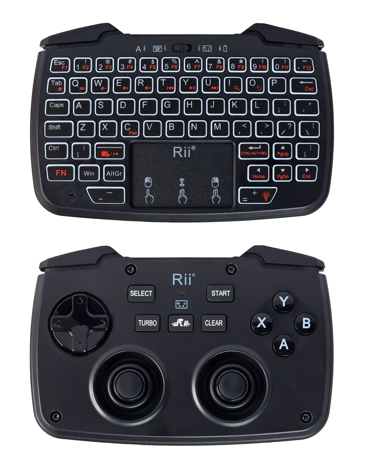 RIITEK ασύρματο gamepad & πληκτρολόγιο RK707, backlit, 2.4GHz, μαύρο 3 RIITEK ασύρματο gamepad & πληκτρολόγιο RK707, backlit, 2.4GHz, μαύρο