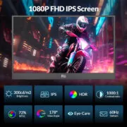 RIITEK φορητή οθόνη RS100, IPS, 15.6" 1920x1080, HDR, mini HDMI/USB-C, με ηχεία 2