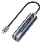 JOYROOM docking station S-H113-DG, 4 θυρών, USB-C, 100W PD, 4K, γκρι 1