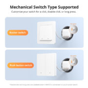 SONOFF smart διακόπτης S-MATE2, 3 κανάλια, μπαταρίας, λευκός 7