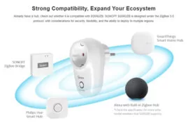 SONOFF smart αντάπτορας ρεύματος S26R2ZBTPF μονός, ZigBee, 4000W, λευκός 2