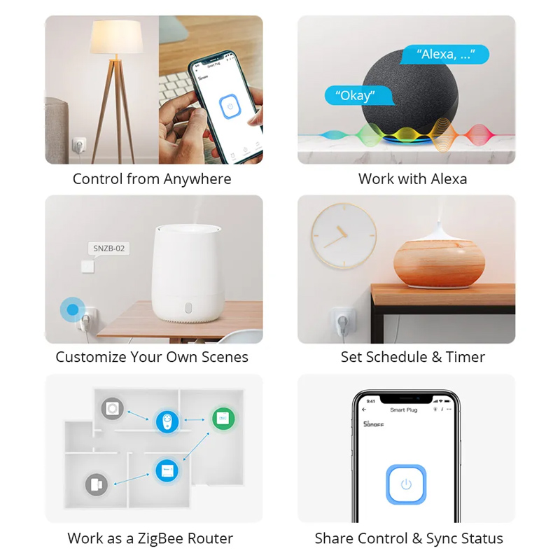 SONOFF smart αντάπτορας ρεύματος S26R2ZBTPF μονός, ZigBee, 4000W, λευκός 5 SONOFF smart αντάπτορας ρεύματος S26R2ZBTPF μονός, ZigBee, 4000W, λευκός - Image 3