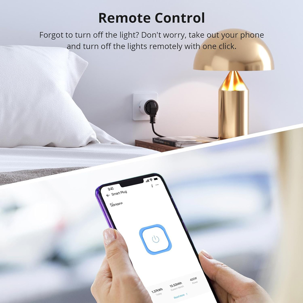 SONOFF smart αντάπτορας ρεύματος S60TPF, μονός, 4000W, WiFi, λευκός 4 SONOFF smart αντάπτορας ρεύματος S60TPF, μονός, 4000W, WiFi, λευκός - Image 2