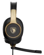 SADES gaming headset UPOWER, 3.5mm σύνδεση, 40mm, μαύρο/χρυσό 2