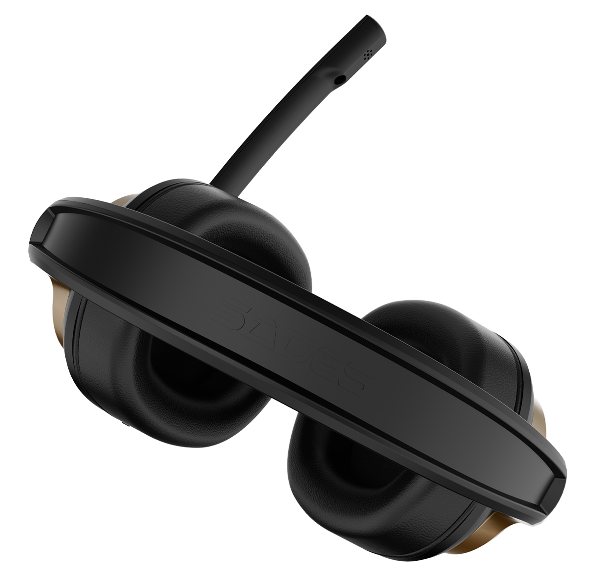 SADES gaming headset UPOWER, 3.5mm σύνδεση, 40mm, μαύρο/χρυσό 5 SADES gaming headset UPOWER, 3.5mm σύνδεση, 40mm, μαύρο/χρυσό - Image 3