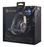 SADES gaming headset UPOWER, 3.5mm σύνδεση, 40mm, μαύρο/χρυσό 7