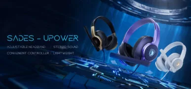 SADES gaming headset UPOWER, 3.5mm σύνδεση, 40mm, γκρι 6