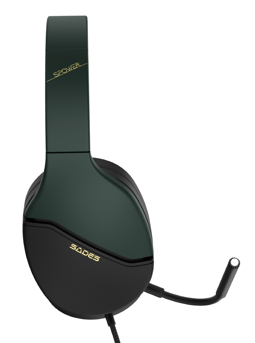 SADES gaming headset SPOWER, 3.5mm σύνδεση, 40mm, multi-platform, μαύρο/πράσινο 4 SADES gaming headset SPOWER, 3.5mm σύνδεση, 40mm, multi-platform, μαύρο/πράσινο - Image 2