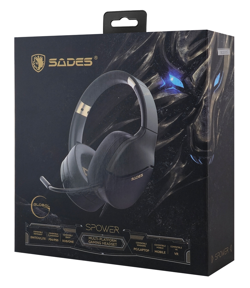 SADES gaming headset SPOWER, 3.5mm σύνδεση, 40mm, multi-platform, μαύρο/πράσινο 8 SADES gaming headset SPOWER, 3.5mm σύνδεση, 40mm, multi-platform, μαύρο/πράσινο - Image 6