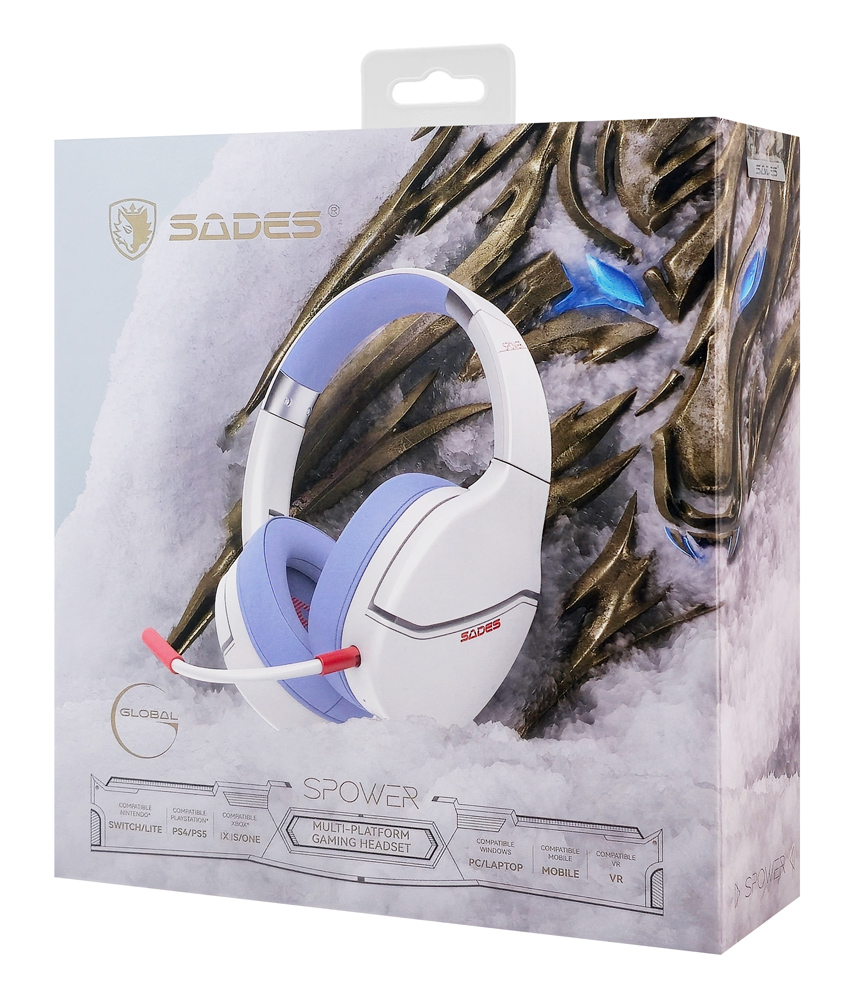 SADES gaming headset SPOWER, 3.5mm σύνδεση, 40mm, multi-platform, λευκό 8 SADES gaming headset SPOWER, 3.5mm σύνδεση, 40mm, multi-platform, λευκό - Image 6