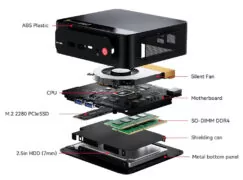 BEELINK mini PC SER5 Pro, AMD 5625U, 16GB, 500GB M.2, Windows 11 Pro 10