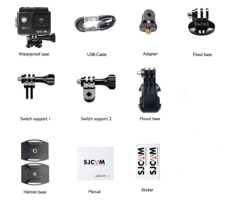 SJCAM Action Cam SJ4000 Air, 4K, 16MP, WiFi, 2" LCD, αδιάβροχη, μαύρη 5 SJCAM Action Cam SJ4000 Air, 4K, 16MP, WiFi, 2" LCD, αδιάβροχη, μαύρη - Image 3