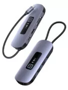 USAMS docking station US-SJ643, 8 θυρών, USB-C, 4K, 100W PD, LAN, γκρι 2 USAMS docking station US-SJ643, 8 θυρών, USB-C, 4K, 100W PD, LAN, γκρι 1