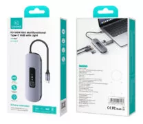USAMS docking station US-SJ643, 8 θυρών, USB-C, 4K, 100W PD, LAN, γκρι 19 USAMS docking station US-SJ643, 8 θυρών, USB-C, 4K, 100W PD, LAN, γκρι 9