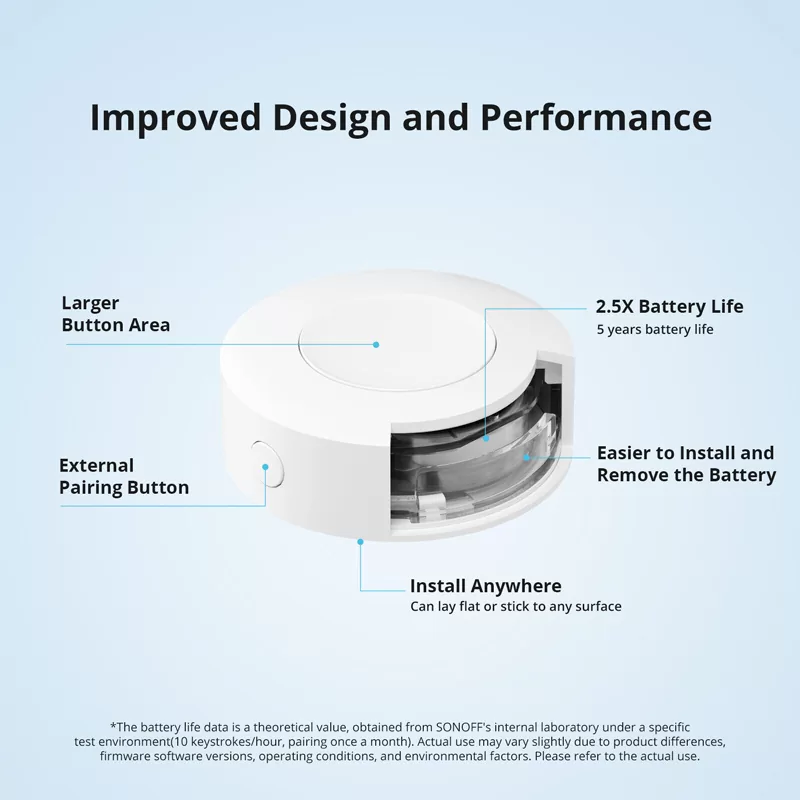 SONOFF smart διακόπτης SNZB-01P, μπαταρίας, Zigbee 10 SONOFF smart διακόπτης SNZB-01P, μπαταρίας, Zigbee - Image 8
