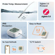 SONOFF smart θερμόμετρο SNZB-02LD, έως 115 °C, ZigBee 3.0, λευκό 2