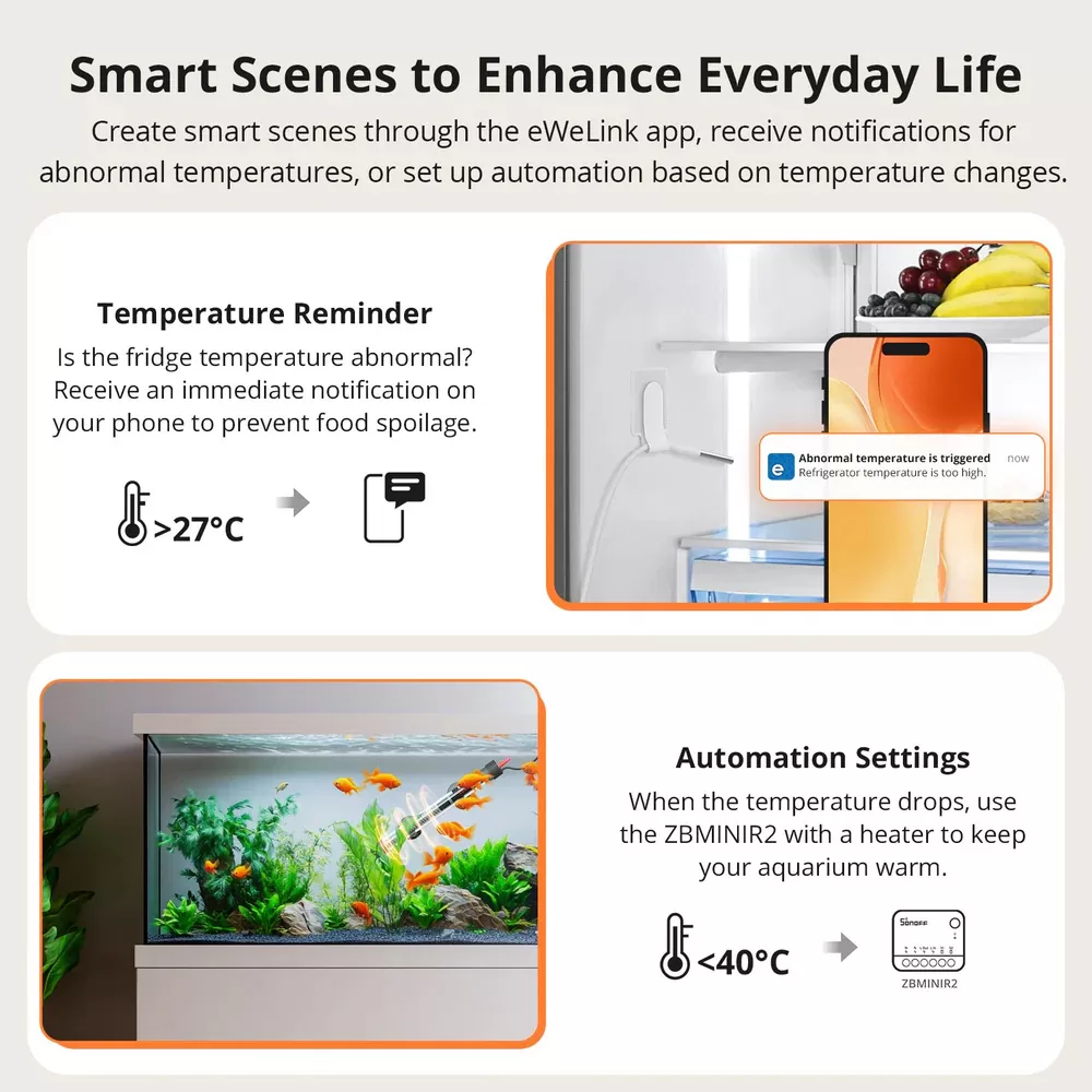 SONOFF smart θερμόμετρο SNZB-02LD, έως 115 °C, ZigBee 3.0, λευκό 6 SONOFF smart θερμόμετρο SNZB-02LD, έως 115 °C, ZigBee 3.0, λευκό - Image 4