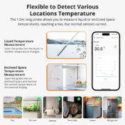 SONOFF smart θερμόμετρο SNZB-02LD, έως 115 °C, ZigBee 3.0, λευκό 6