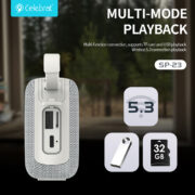 CELEBRAT φορητό ηχείο SP-23, 5W, Bluetooth, 1200mAh, μαύρο 14 CELEBRAT φορητό ηχείο SP-23, 5W, Bluetooth, 1200mAh, μαύρο 6