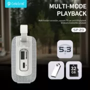 CELEBRAT φορητό ηχείο SP-23, 5W, Bluetooth, 1200mAh, μαύρο 6