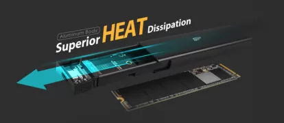 SILICON POWER θήκη για M.2 PCIe NVMe/SATA SSD PD60, tool free, 10Gbps, μαύρη 3